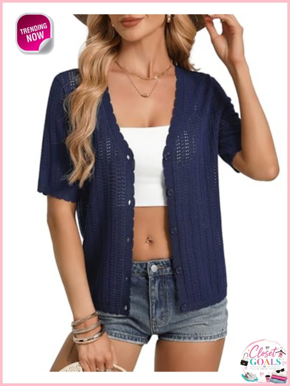 Crochet Short Sleeve Cardigan Lightweight Shrug Beach Cover Up